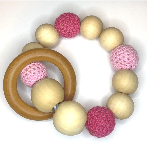 Other - Infant Wood Teething Ring Baby Toy